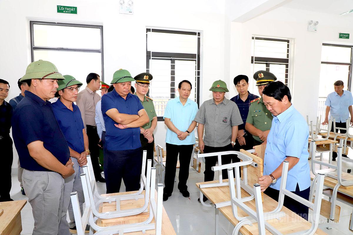 Bí thư Tỉnh ủy Hầu A Lềnh thăm, kiểm tra tiến độ Dự án Trường phổ thông nội trú liên cấp TH - THCS Phố Bảng