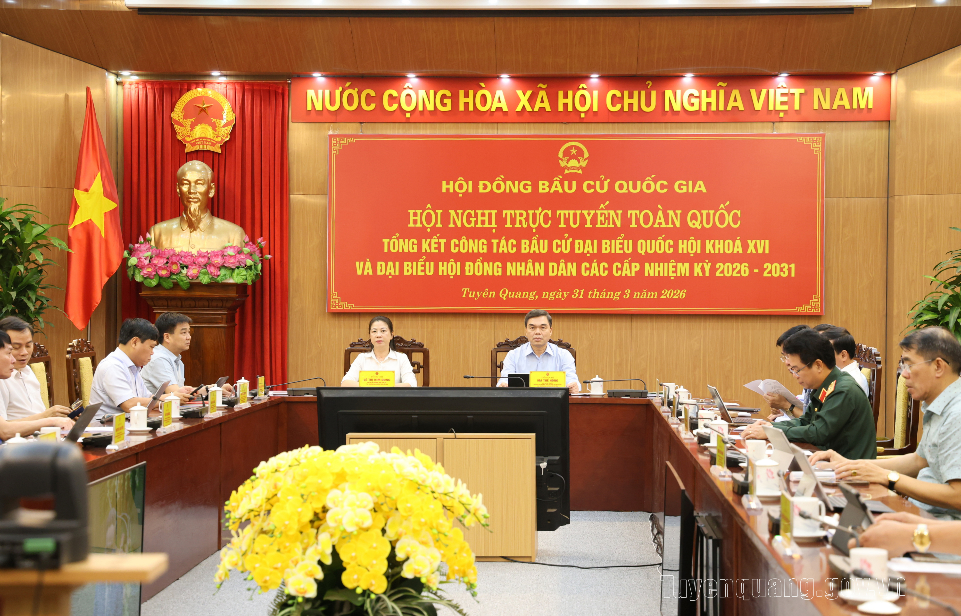 Hội nghị toàn quốc tổng kết công tác bầu cử đại biểu Quốc hội khóa XVI và Đại biểu HĐND các cấp nhiệm kỳ 2026-2031