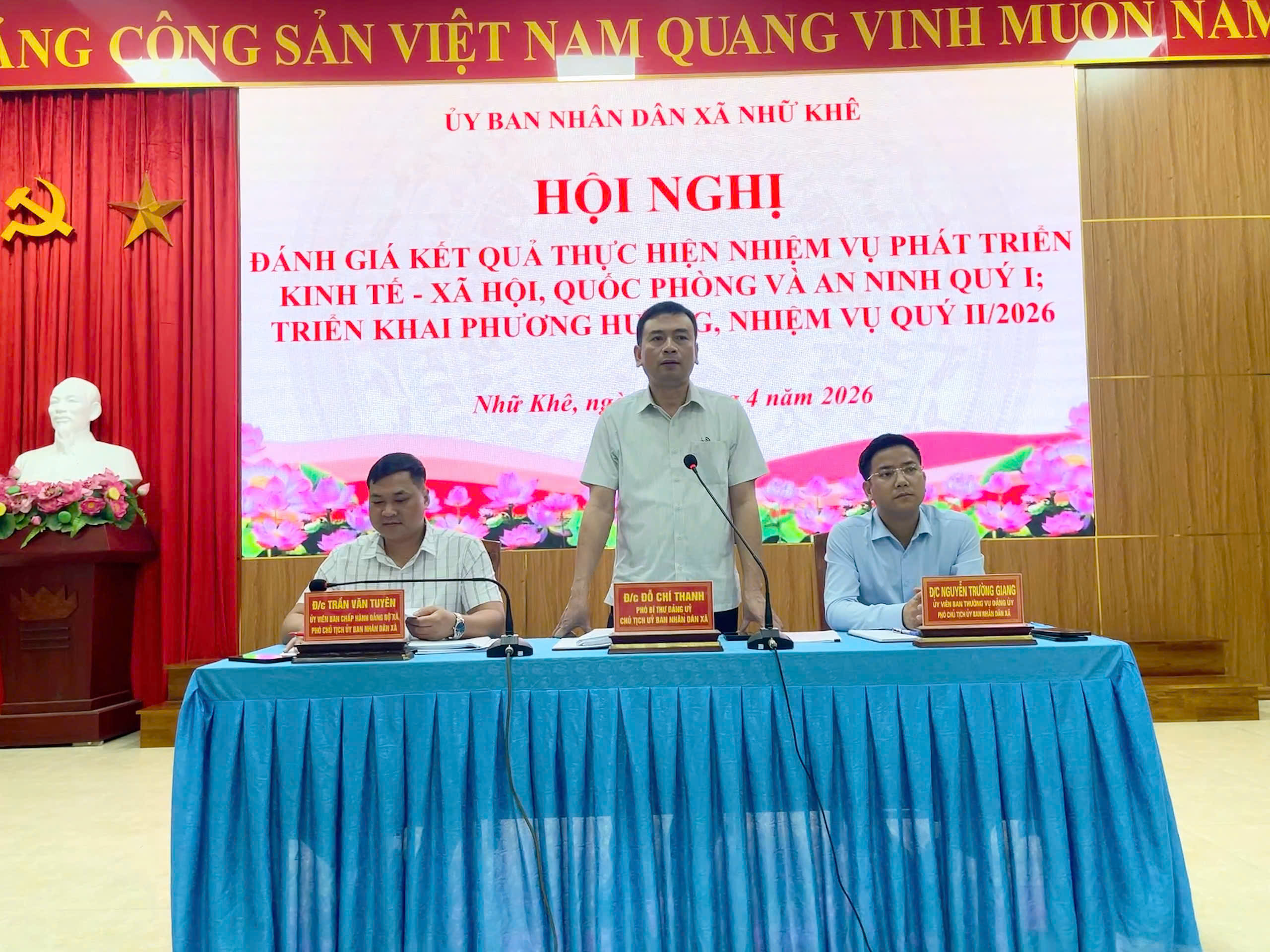 Xã Nhữ Khê tổ chức Hội nghị đánh giá kết quả thực hiện nhiệm vụ phát triển kinh tế - xã hội, quốc phòng và an ninh Quý I; triển khai nhiệm vụ Quý II năm 2026