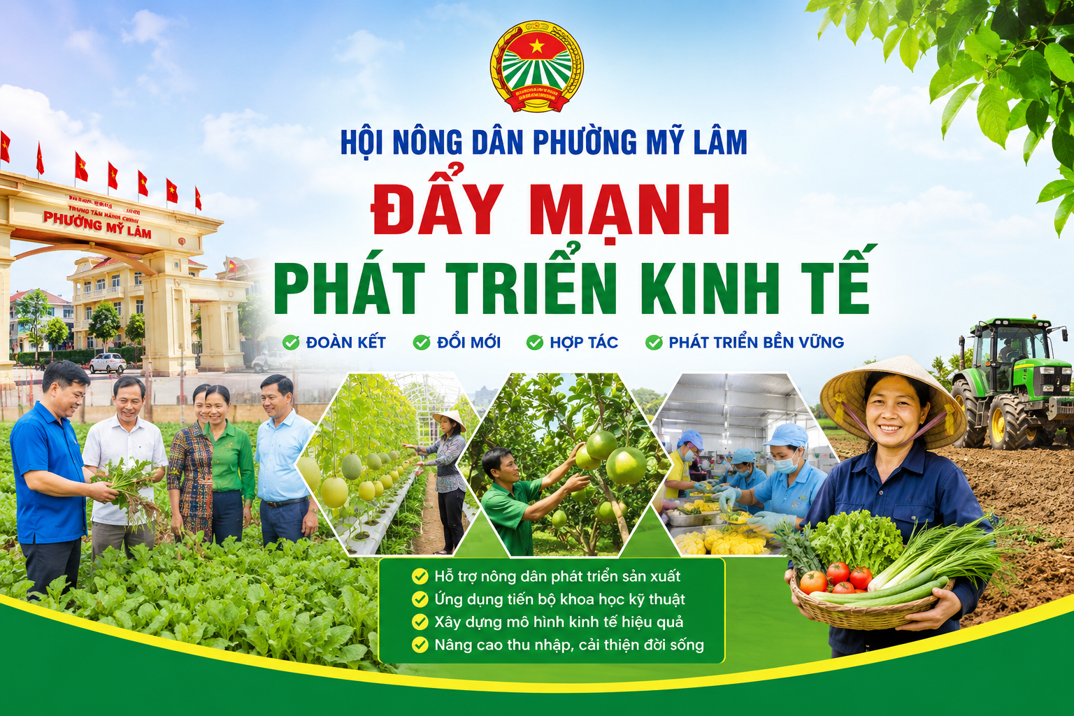HỘI NÔNG DÂN PHƯỜNG MỸ LÂM ĐẨY MẠNH PHÁT TRIỂN KINH TẾ