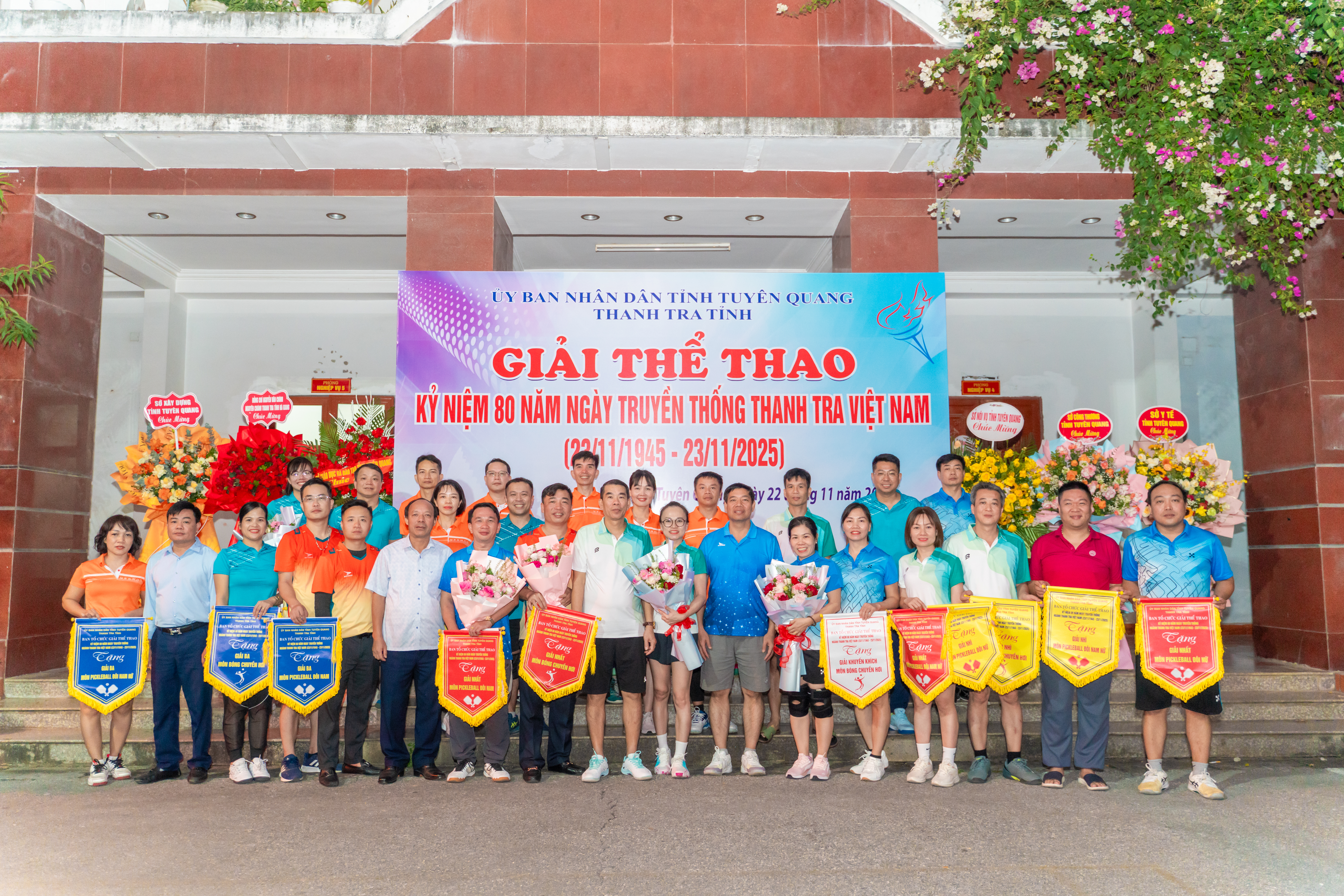 Thanh tra tỉnh Tuyên Quang tổ chức Giải Bóng chuyền hơi và Pickleball chào mừng 80 năm Ngày Truyền thống ngành Thanh tra Việt Nam