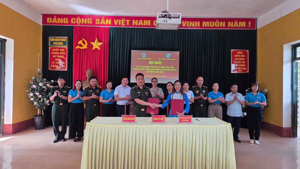 HỘI LIÊN HIỆP PHỤ NỮ XÃ PHỐ BẢNG KÝ KẾT THỰC HIỆN CHƯƠNG TRÌNH “ĐỒNG HÀNH CÙNG PHỤ NỮ BIÊN CƯƠNG” GIAI ĐOẠN 2026 – 2030