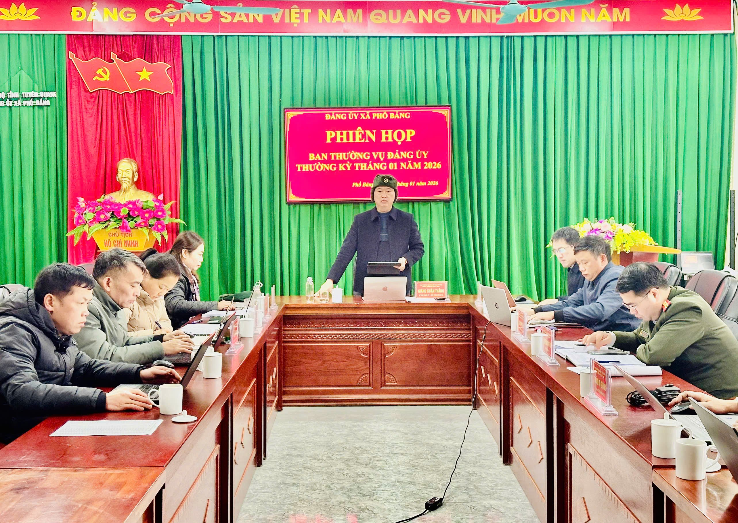 ĐẢNG UỶ XÃ PHỐ BẢNG TỔ CHỨC PHIÊN HỌP BAN THƯỜNG VỤ THƯỜNG KỲ THÁNG 01 NĂM 2026