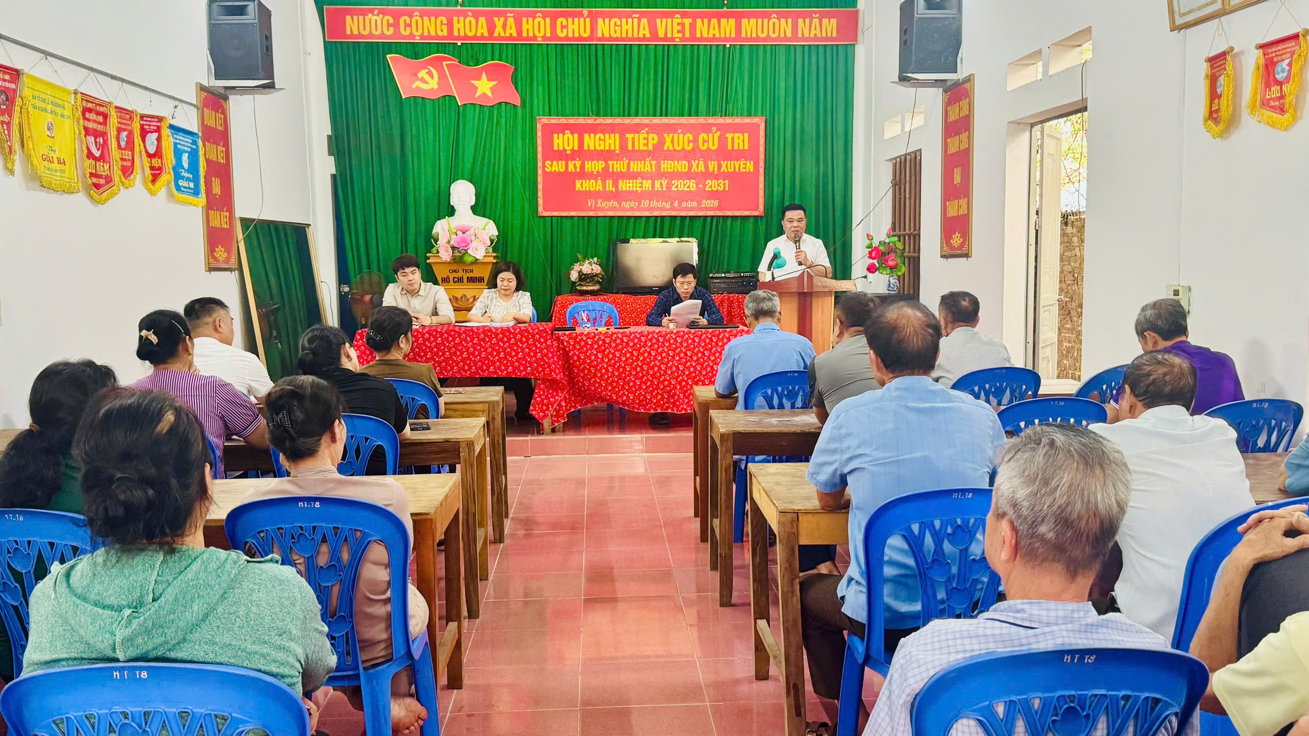 Hội nghị tiếp xúc cử tri sau kỳ họp thứ Nhất HĐND xã Vị Xuyên, khóa II, nhiệm kỳ 2026-2031