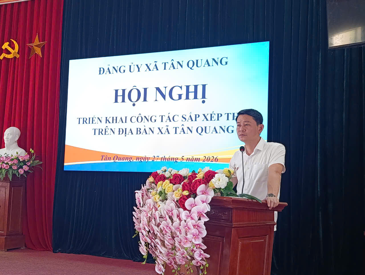 Hội nghị triển khai công tác sắp xếp thôn trên địa bàn xã Tân Quang 
