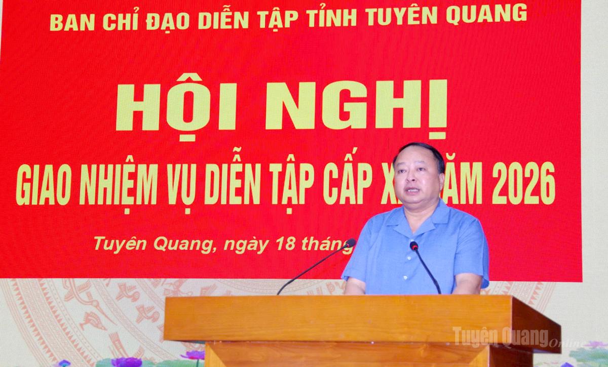 Hội nghị giao nhiệm vụ diễn tập cấp xã năm 2026