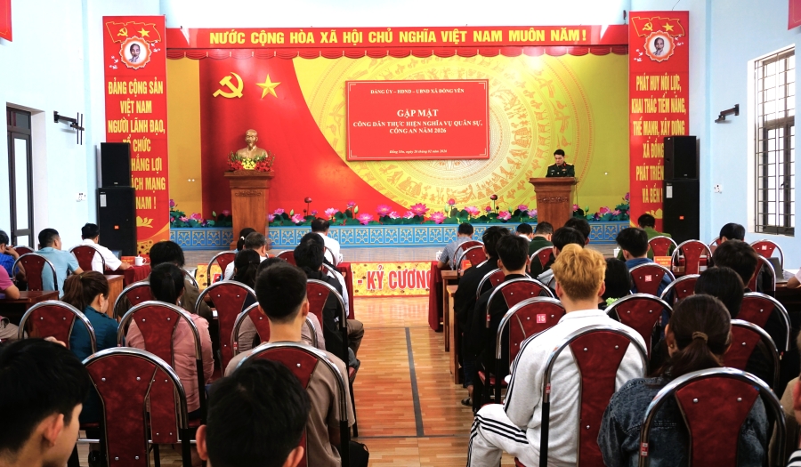 Đồng Yên gặp mặt công dân chuẩn bị nhập ngũ năm 2026