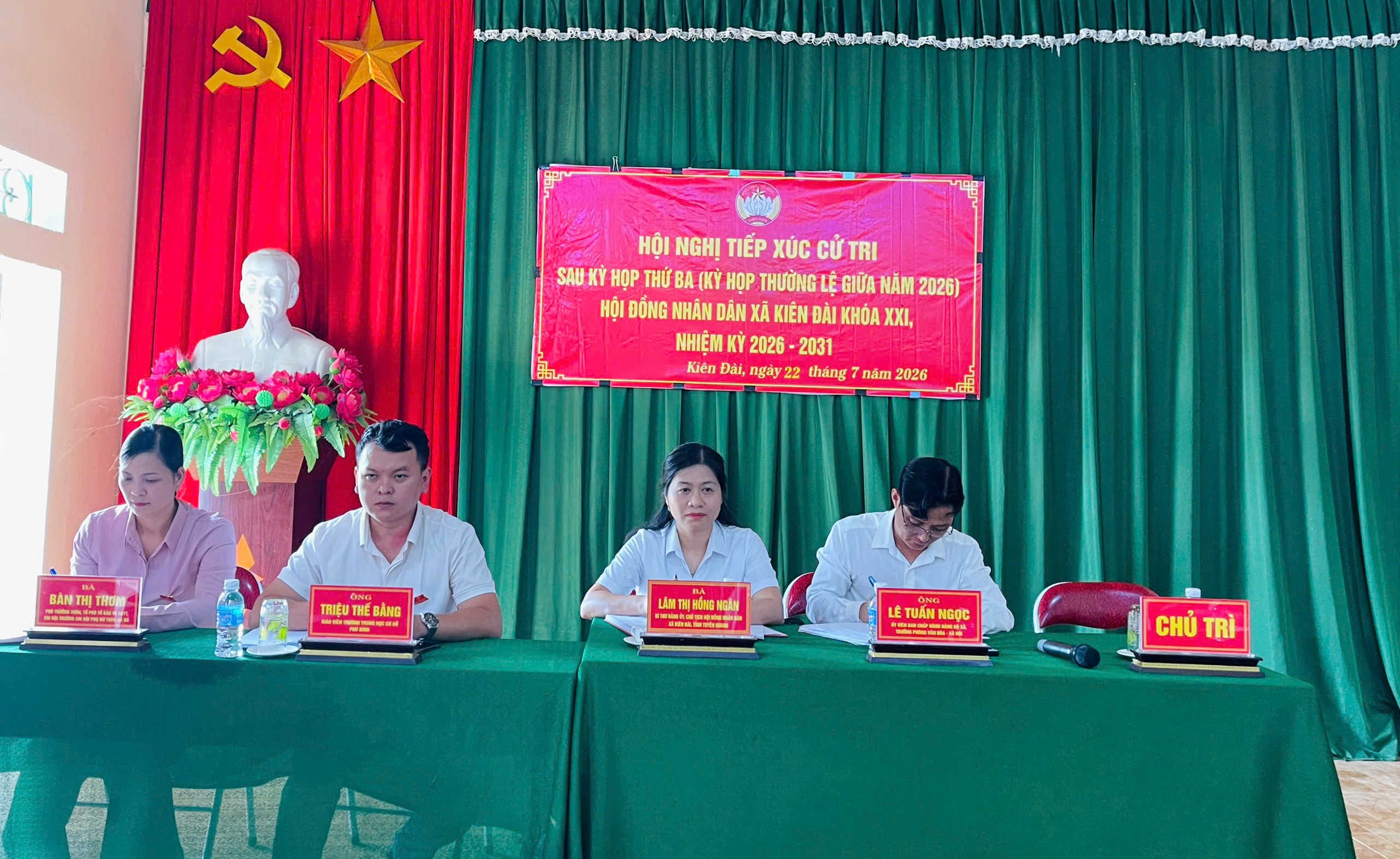 Đại biểu HĐND xã Kiên Đài tiếp xúc cử tri sau Kỳ họp thứ ba (Kỳ họp thường lệ giữa năm 2026) HĐND xã khóa XXI, nhiệm kỳ 2026–2031