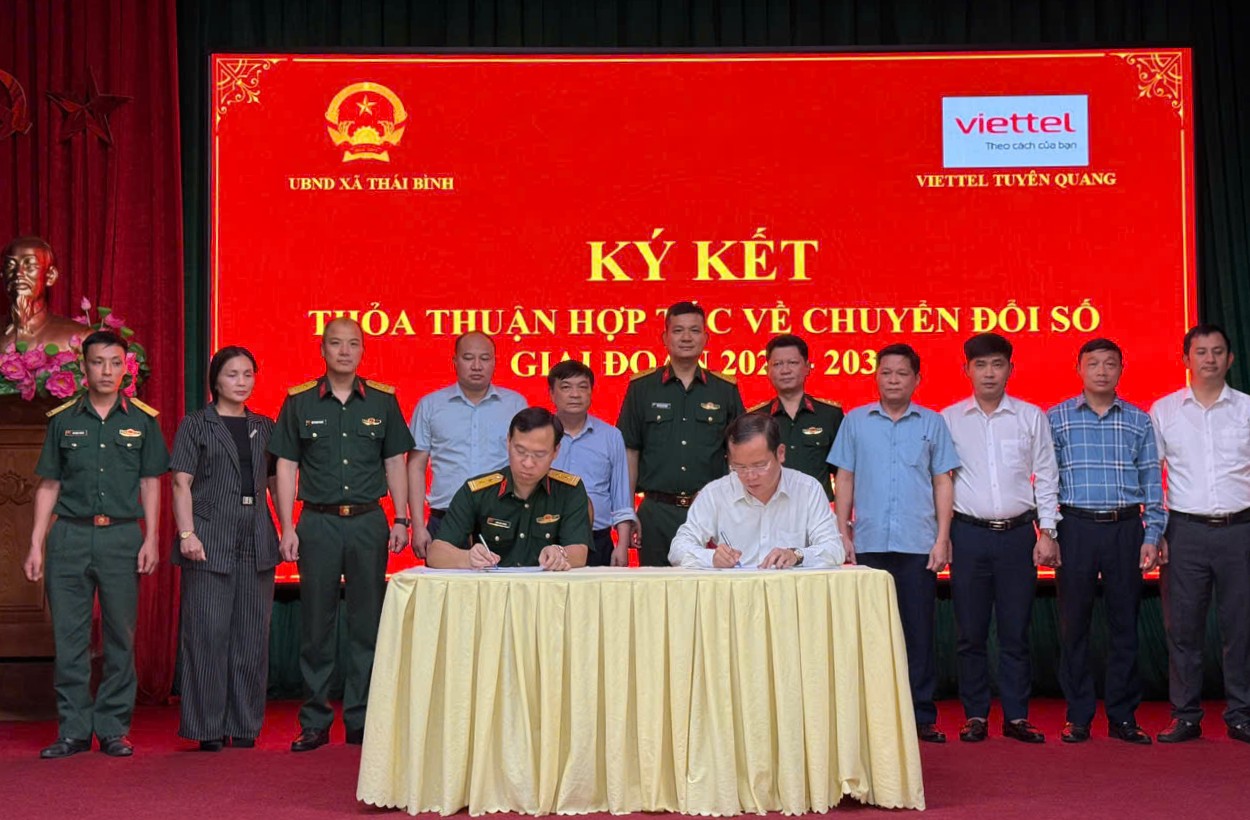 UBND xã Thái Bình tổ chức lễ ký kết hợp tác chiến lược về chuyển đổi số giai đoạn 2026–2030 với Viettel Tuyên Quang