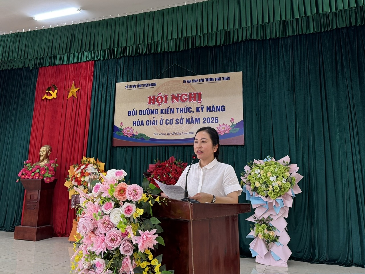 Sở Tư pháp tổ chức hội nghị bồi dưỡng kiến thức, kỹ năng hòa giải ở cơ sở tại phường Bình Thuận năm 2026