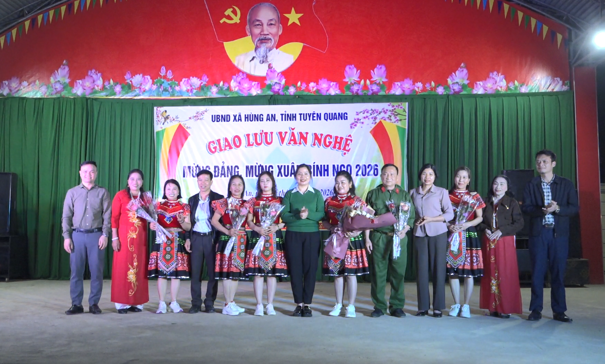 Xã Hùng An tổ chức thành công giao lưu văn nghệ mừng Đảng, mừng Xuân Bính Ngọ năm 2026