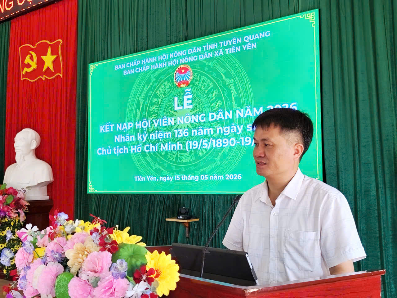 Lễ kết nạp Hội viên Hội Nông dân năm 2026 nhân kỷ niệm 136 năm Ngày sinh Chủ tịch Hồ Chí Minh (19/5/1890 - 19/5/2026)