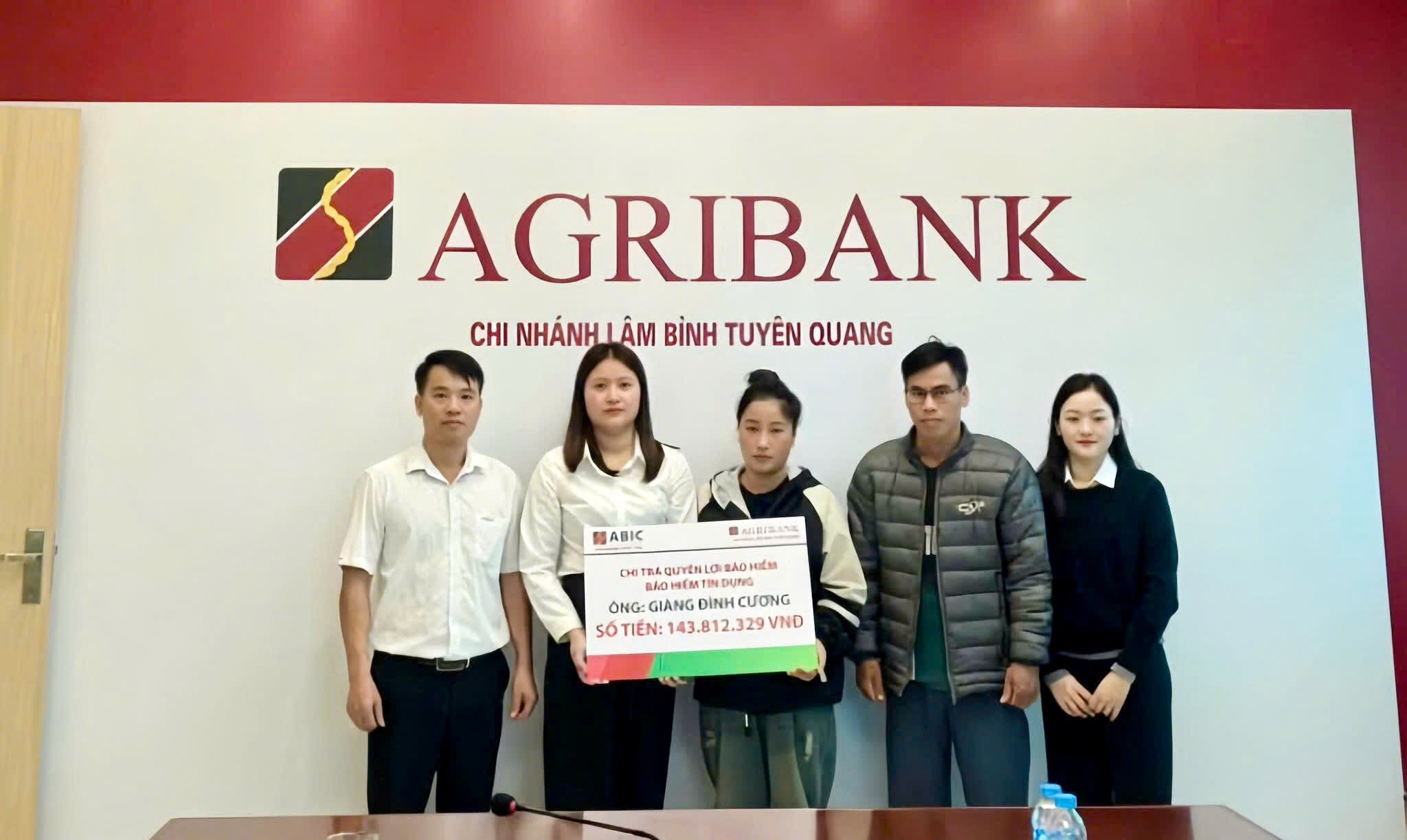 Bảo hiểm Agribank chi trả quyền lợi bảo hiểm Bảo an tín dụng cho khách hàng vay vốn tại Agribank Lâm Bình Tuyên Quang
