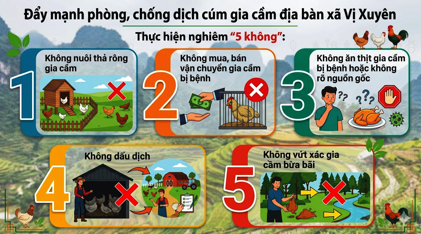 Các biện pháp chăn nuôi an toàn sinh học cho đàn gia cầm