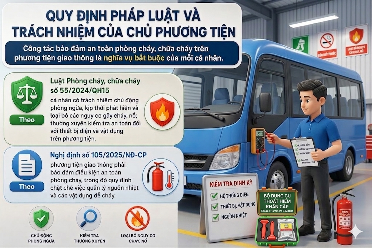 CẢNH BÁO NGUY CƠ CHÁY NỔ TỪ VIỆC TÍCH TRỮ PIN, THIẾT BỊ ĐIỆN TỬ TRÊN PHƯƠNG TIỆN GIAO THÔNG