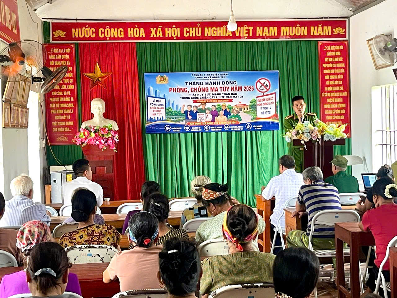 CÔNG AN XÃ ĐỒNG YÊN TUYÊN TRUYỀN THÁNG HÀNH ĐỘNG PHÒNG CHỐNG MA TÚY 