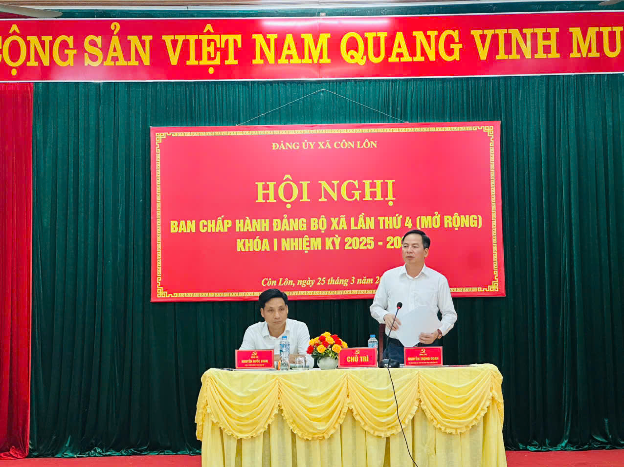 ĐẢNG ỦY XÃ CÔN LÔN TỔ CHỨC HỘI NGHỊ BAN CHẤP HÀNH LẦN THỨ 4 (MỞ RỘNG), KHÓA I NHIỆM KỲ 2025–2030