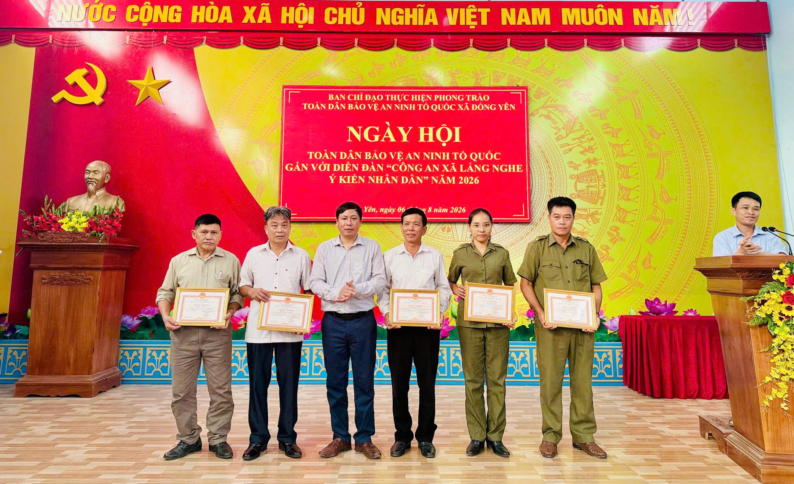  XÃ ĐỒNG YÊN TỔ CHỨC NGÀY HỘI TOÀN DÂN BẢO VỆ AN NINH TỔ QUỐC GẮN VỚI DIỄN ĐÀN “CÔNG AN XÃ LẮNG NGHE Ý KIẾN NHÂN DÂN” NĂM 2026