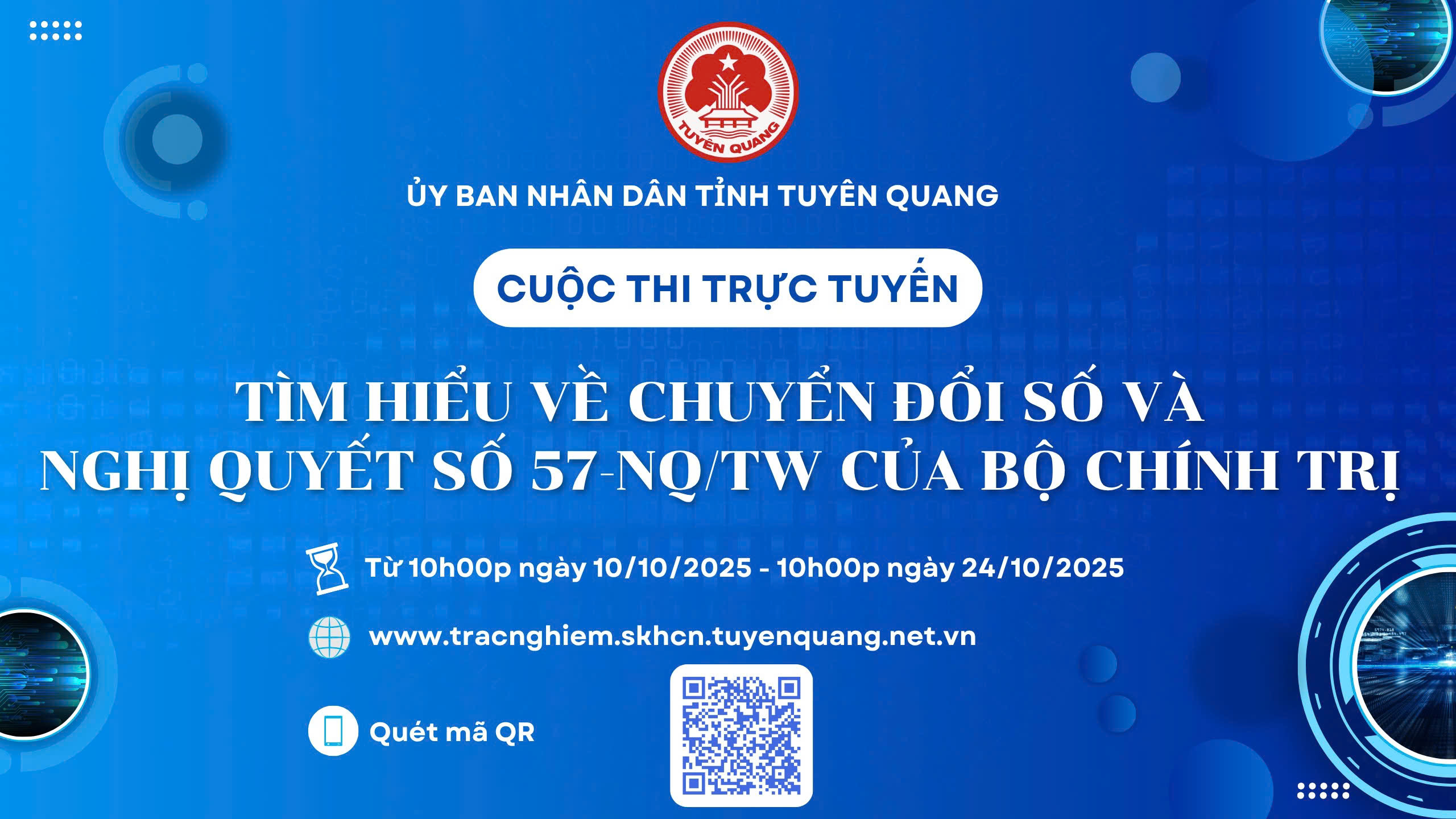 Tuyên Quang phát động Cuộc thi trực tuyến “Tìm hiểu về Chuyển đổi số và Nghị quyết số 57-NQ/TW”