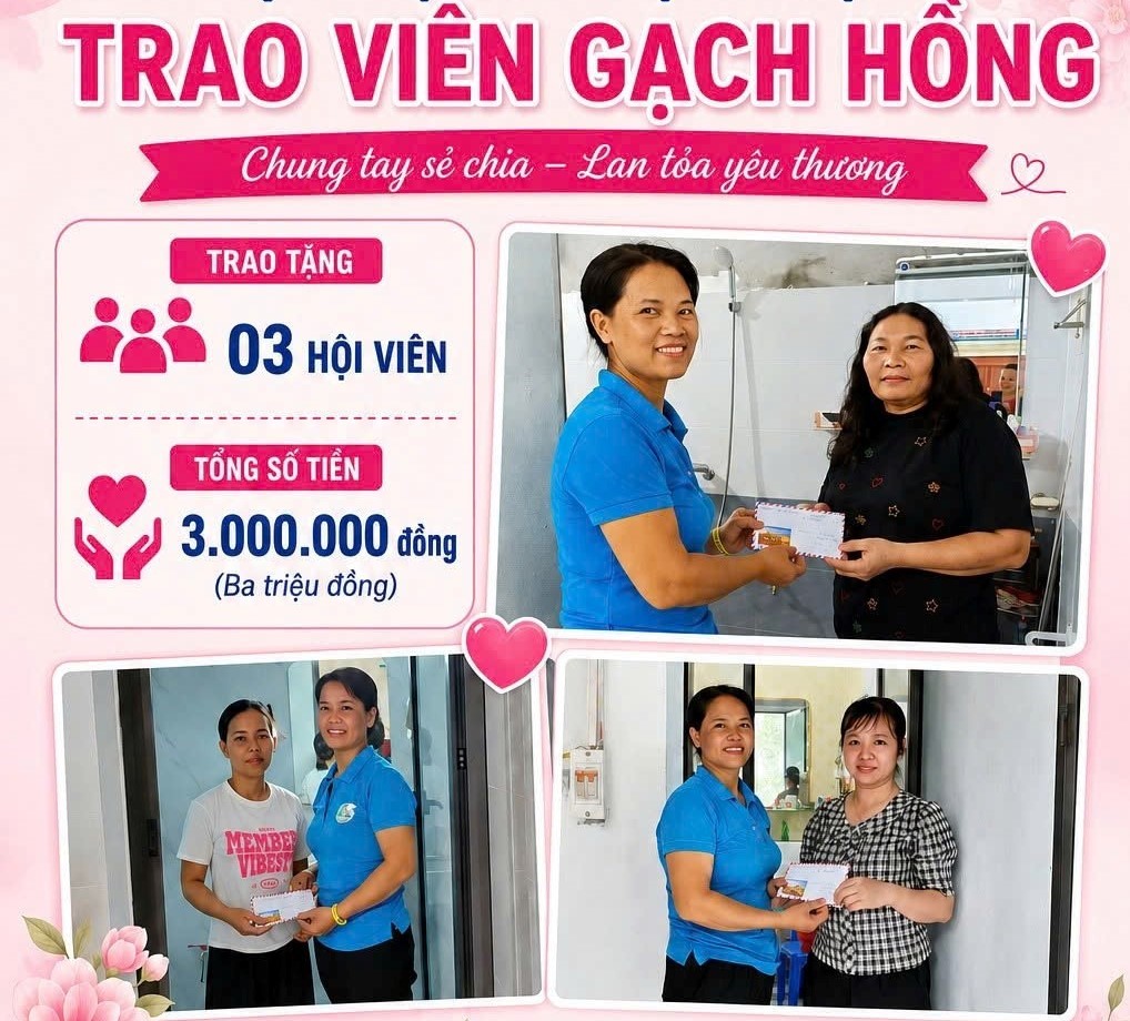 Lan tỏa tinh thần “Viên gạch hồng” – góp sức giúp hội viên vượt khó