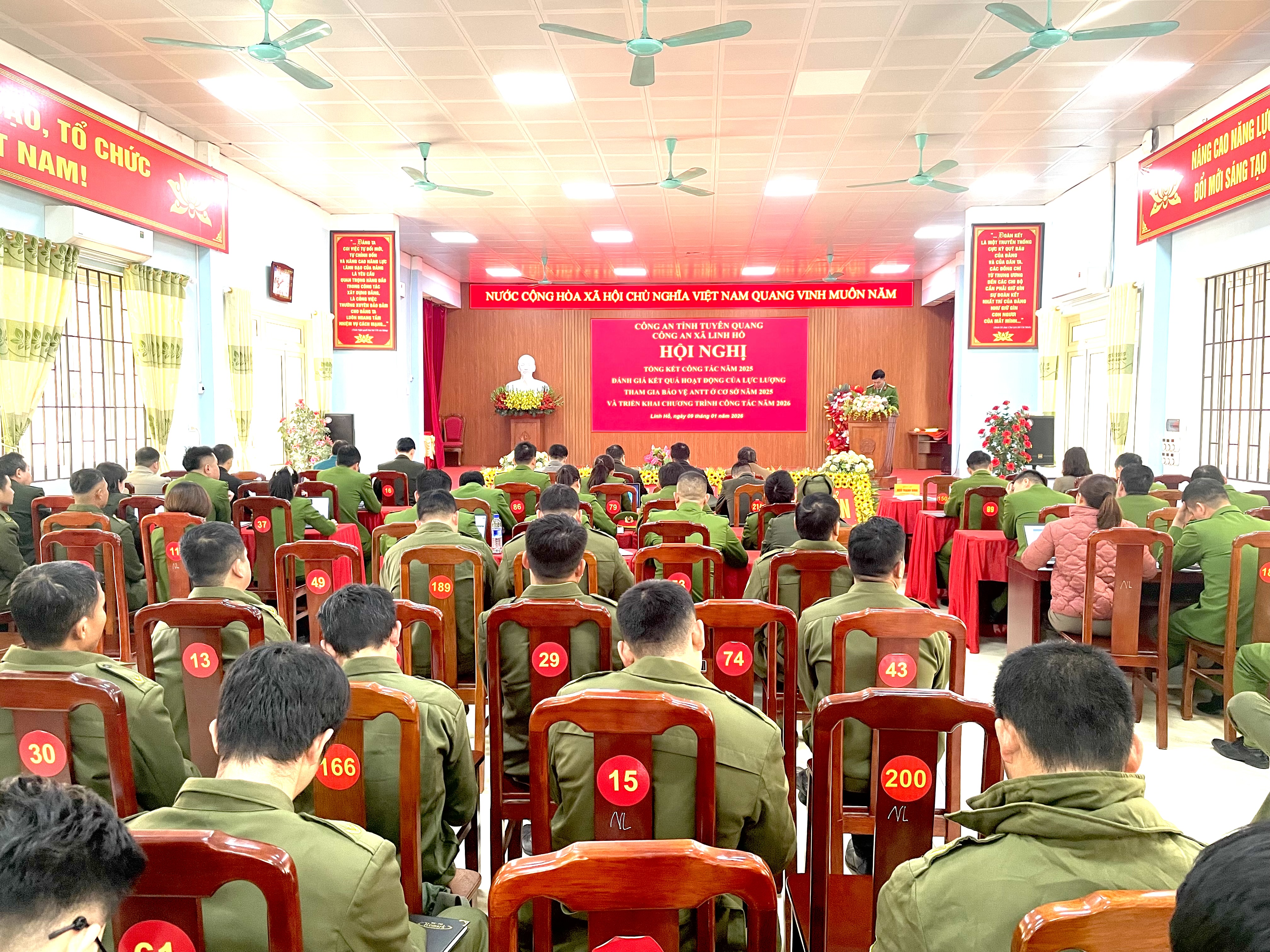 Công an xã Linh Hồ tổ chức Hội nghị tổng kết năm 2025