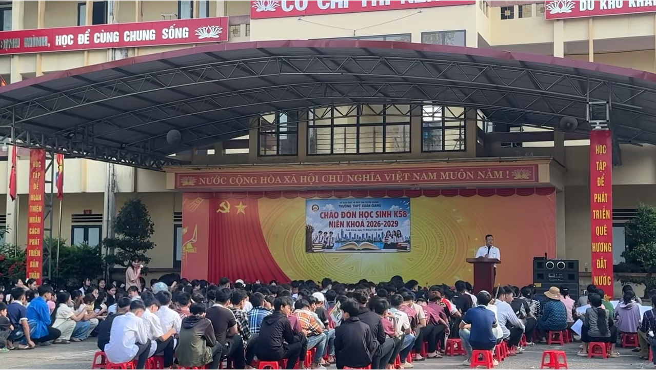 TRƯỜNG THPT XUÂN GIANG CHÀO ĐÓN HỌC SINH KHÓA 58, NIÊN KHÓA 2026–2029