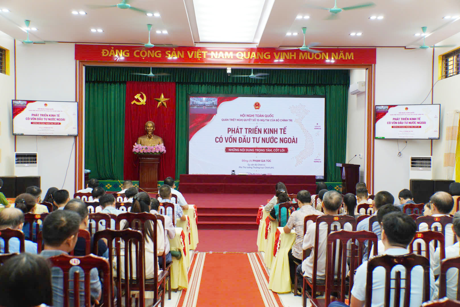 Xã Sơn Dương tham dự Hội nghị toàn quốc quán triệt Nghị quyết về phát triển kinh tế có vốn đầu tư nước ngoài