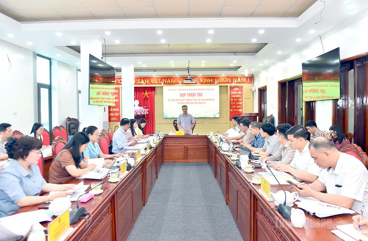 Ban Kinh tế - Ngân sách HĐND tỉnh thẩm tra 7 dự thảo nghị quyết trình kỳ họp chuyên đề