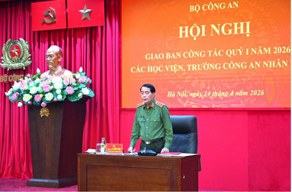 GIAO BAN CÔNG TÁC QUÝ I/2026 CÁC HỌC VIỆN, TRƯỜNG CÔNG AN NHÂN DÂN