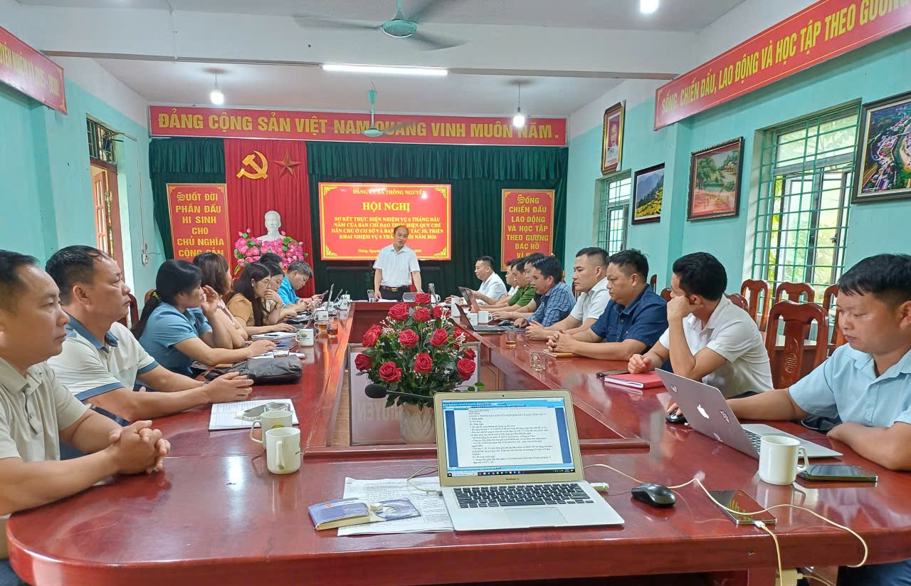 Hội nghị sơ kết 6 tháng đầu năm của Ban Chỉ đạo thực hiện Quy chế dân chủ ở cơ sở và Ban Công tác 35 xã Thông Nguyên