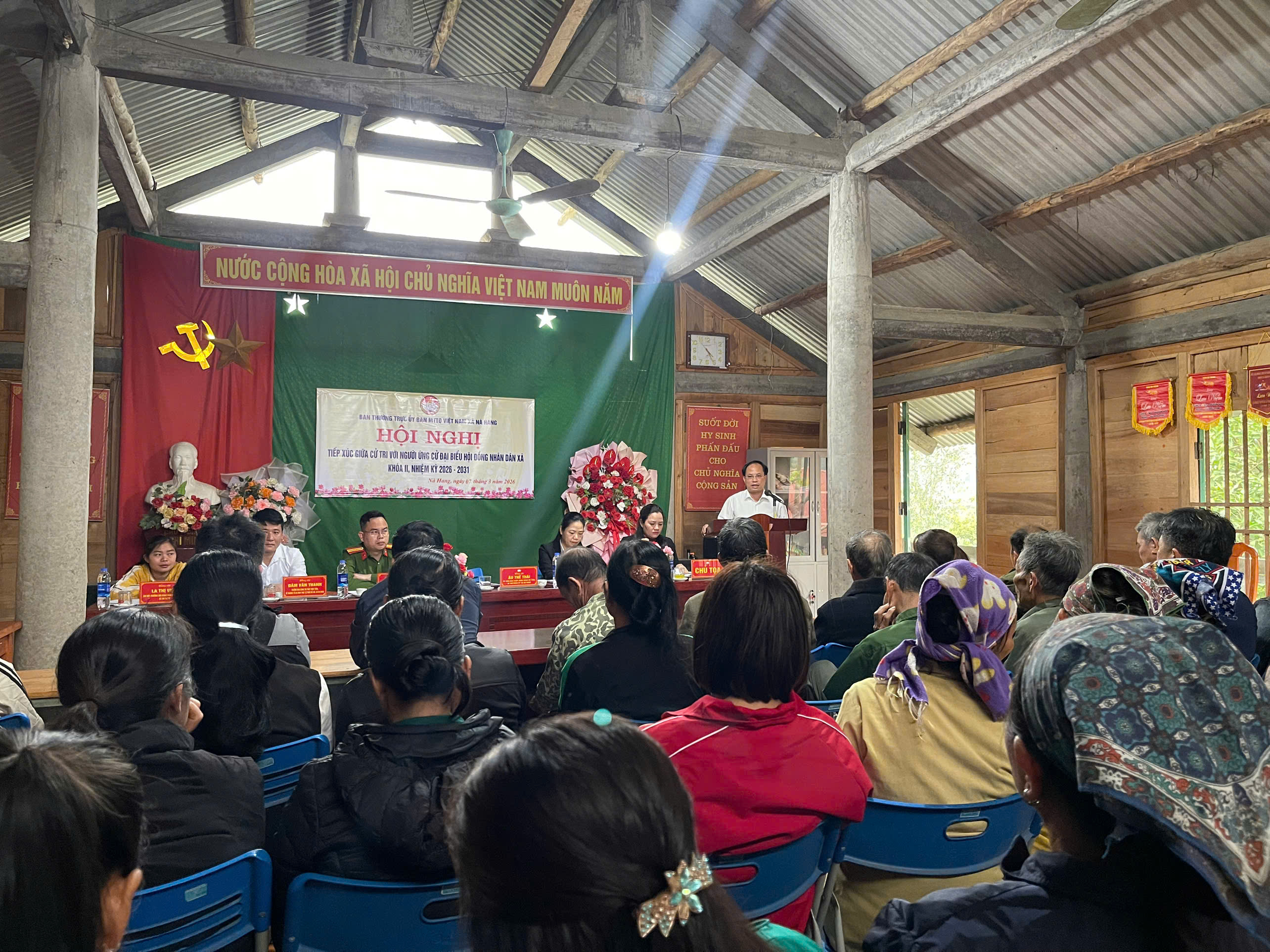 Hội nghị tiếp xúc cử tri với người ứng cử đại biểu HĐND xã khóa II, nhiệm kỳ 2026 – 2031 tại các thôn Không Mây, Nà Noong