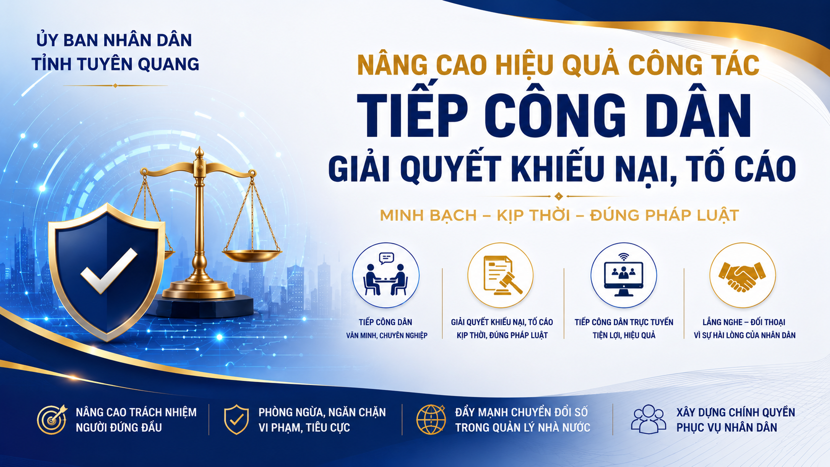 Nâng cao hiệu quả công tác tiếp công dân, giải quyết khiếu nại, tố cáo trong tình hình mới