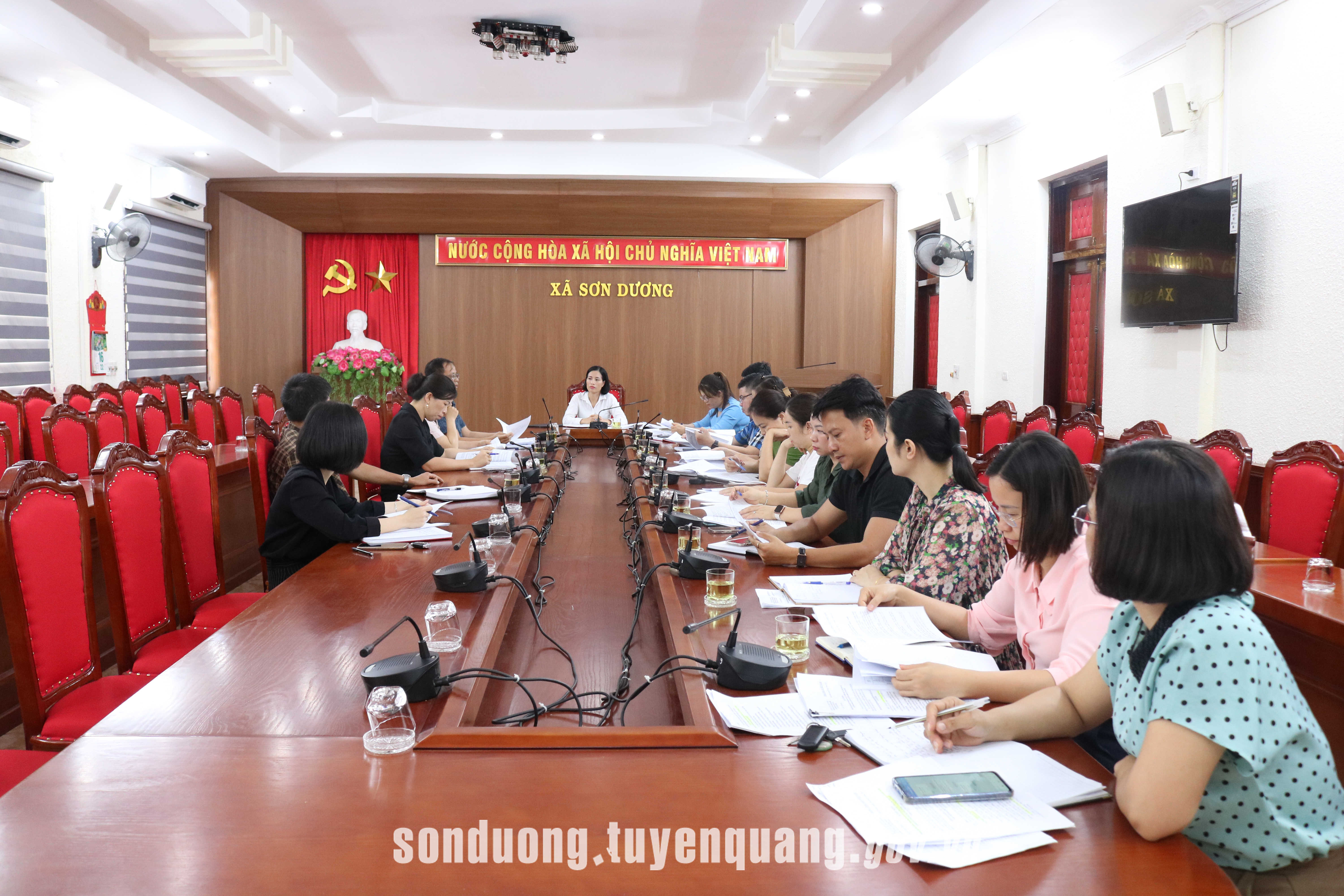 Sơn Dương họp Tiểu ban Hậu cần - Tuyên truyền, Khánh tiết chuẩn bị Đại hội Đảng bộ xã lần thứ XXIII, nhiệm kỳ 2025 - 2030