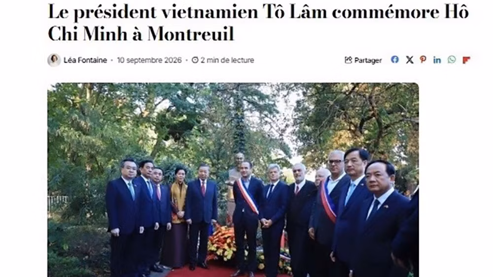 Truyền thông Pháp ghi nhận đà tăng tốc trong quan hệ Pháp-Việt