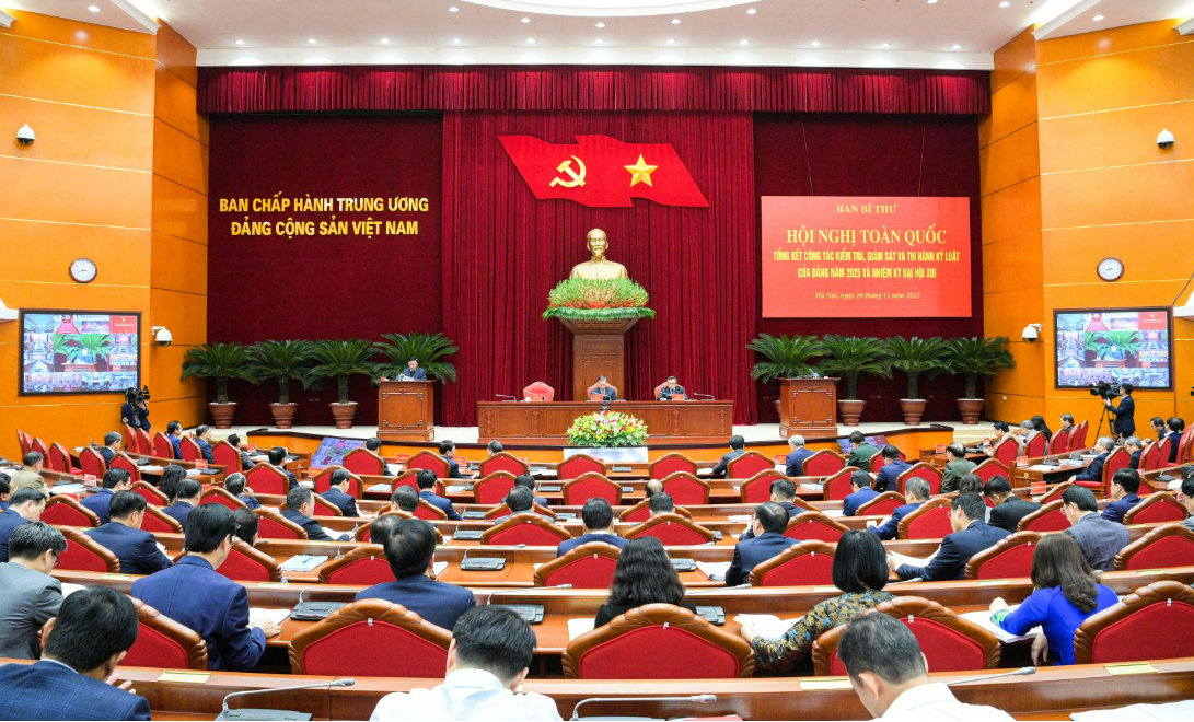 HỘI NGHỊ TOÀN QUỐC TỔNG KẾT CÔNG TÁC KIỂM TRA, GIÁM SÁT, THI HÀNH KỶ LUẬT CỦA ĐẢNG