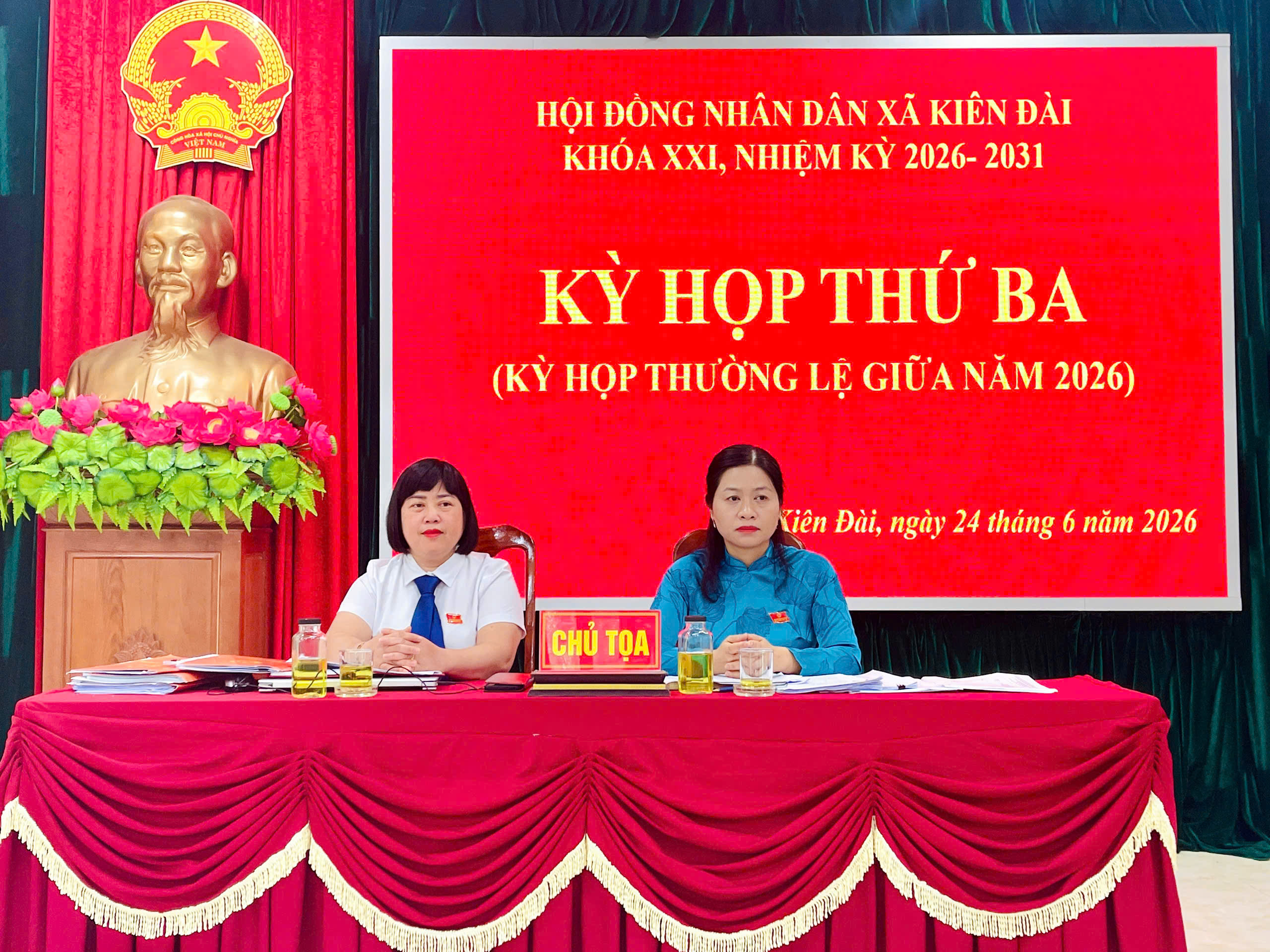HĐND xã Kiên Đài tổ chức Kỳ họp thường lệ giữa năm 2026