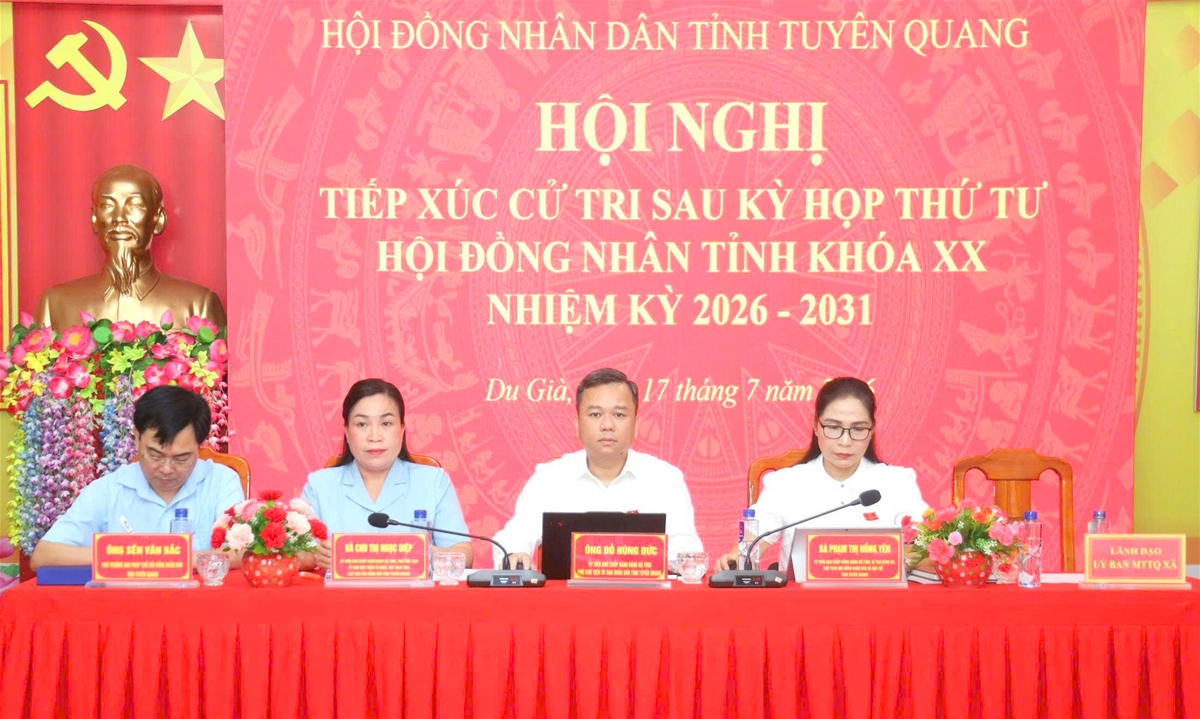 Tổ đại biểu số 01 HĐND tỉnh khóa XX tiếp xúc cử tri sau Kỳ họp thứ tư tại xã Du Già