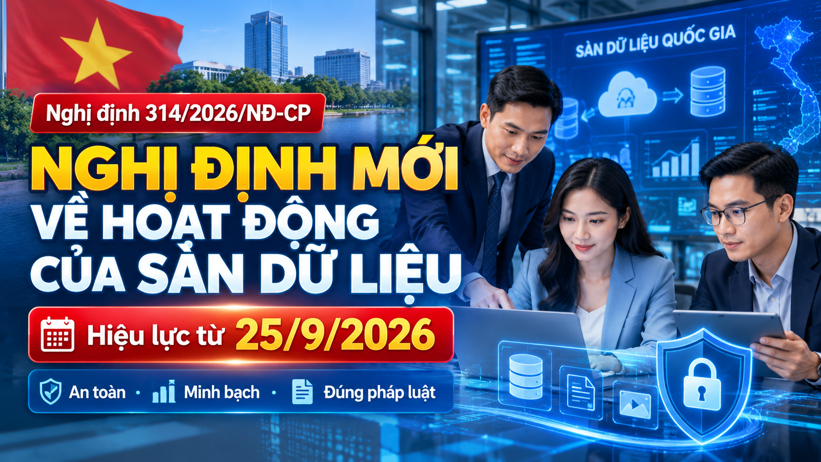 Nghị định số 314/2026/NĐ-CP ngày 08/8/2026 của Chính phủ Quy định hoạt động của sàn dữ liệu