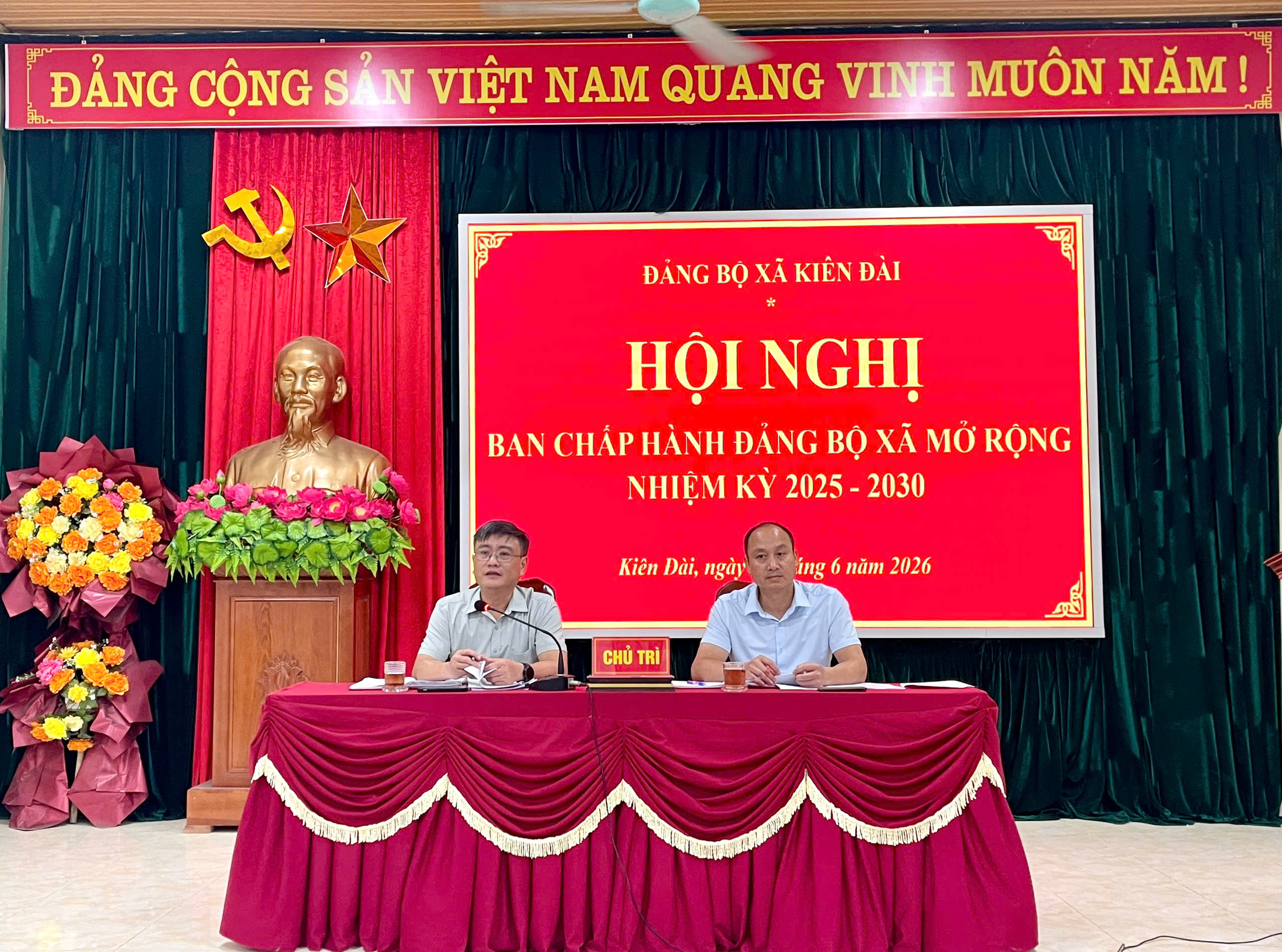 Đảng bộ xã Kiên Đài tổ chức Hội nghị Ban Chấp hành Đảng bộ xã mở rộng triển khai công tác sắp xếp chi bộ