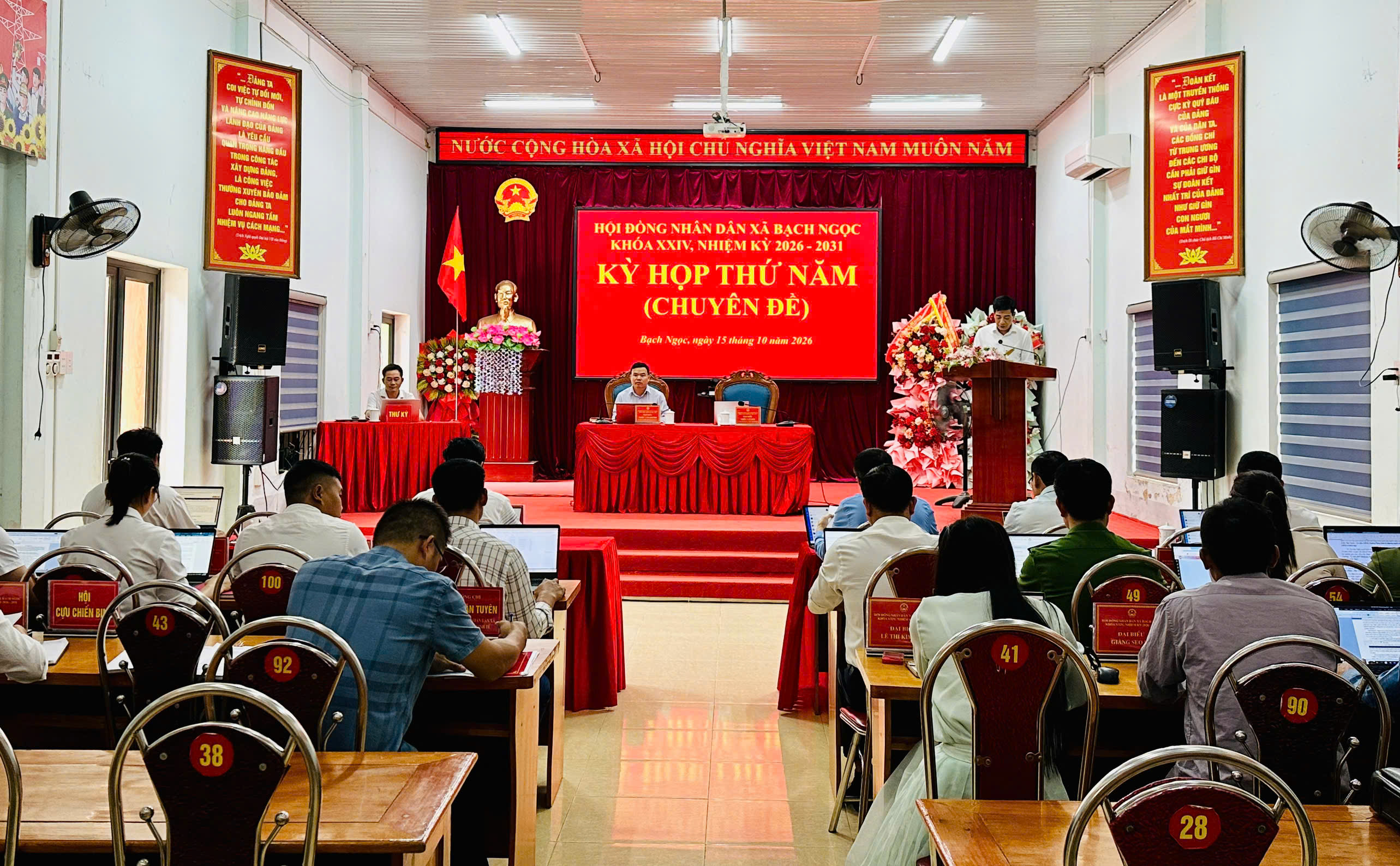 Kỳ họp thứ năm (chuyên đề) HĐND xã Bạch Ngọc khóa XXIV, nhiệm kỳ 2026 – 2031