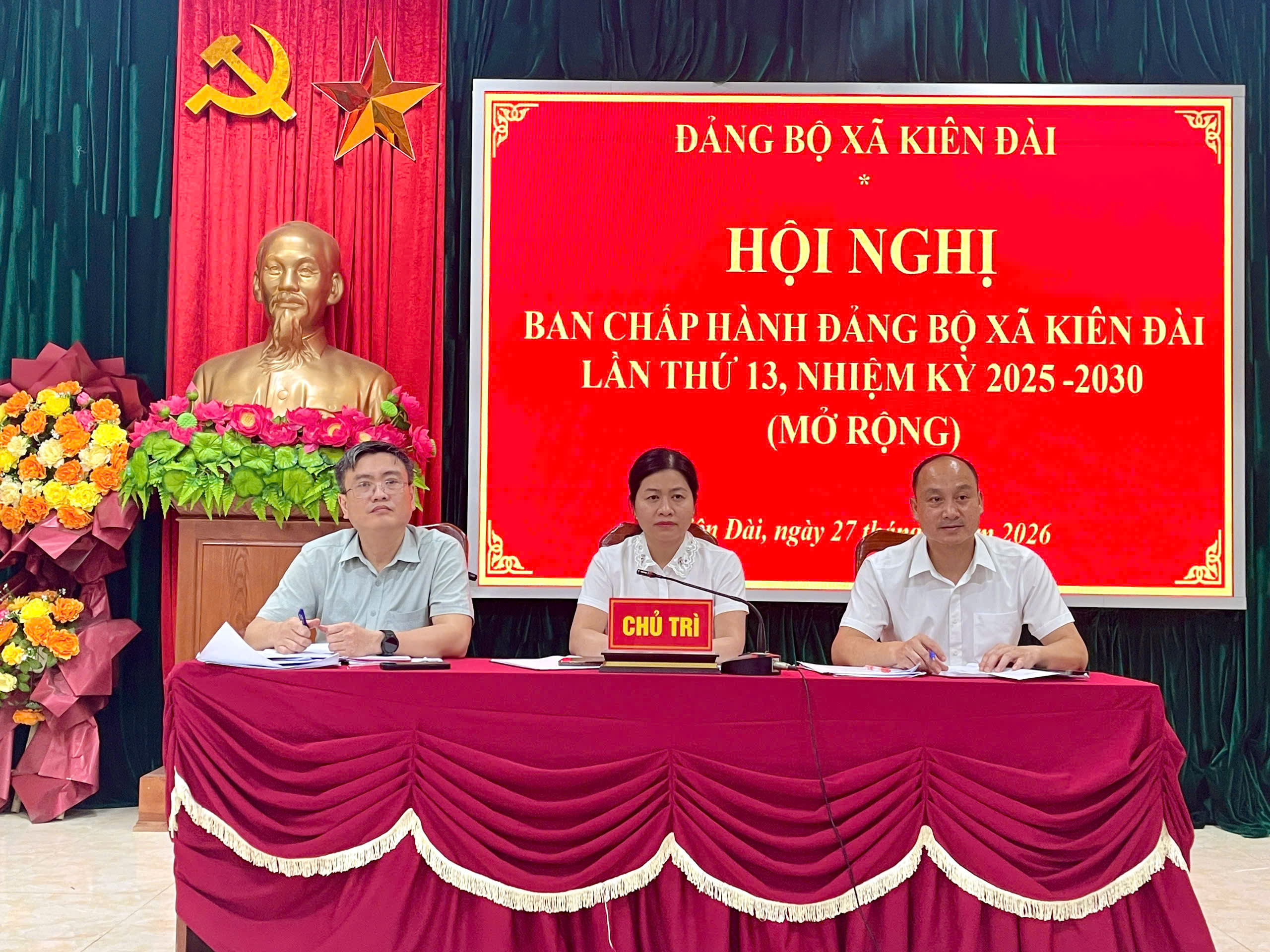 Đảng ủy xã Kiên Đài tổ chức Hội nghị Ban Chấp hành Đảng bộ xã mở rộng