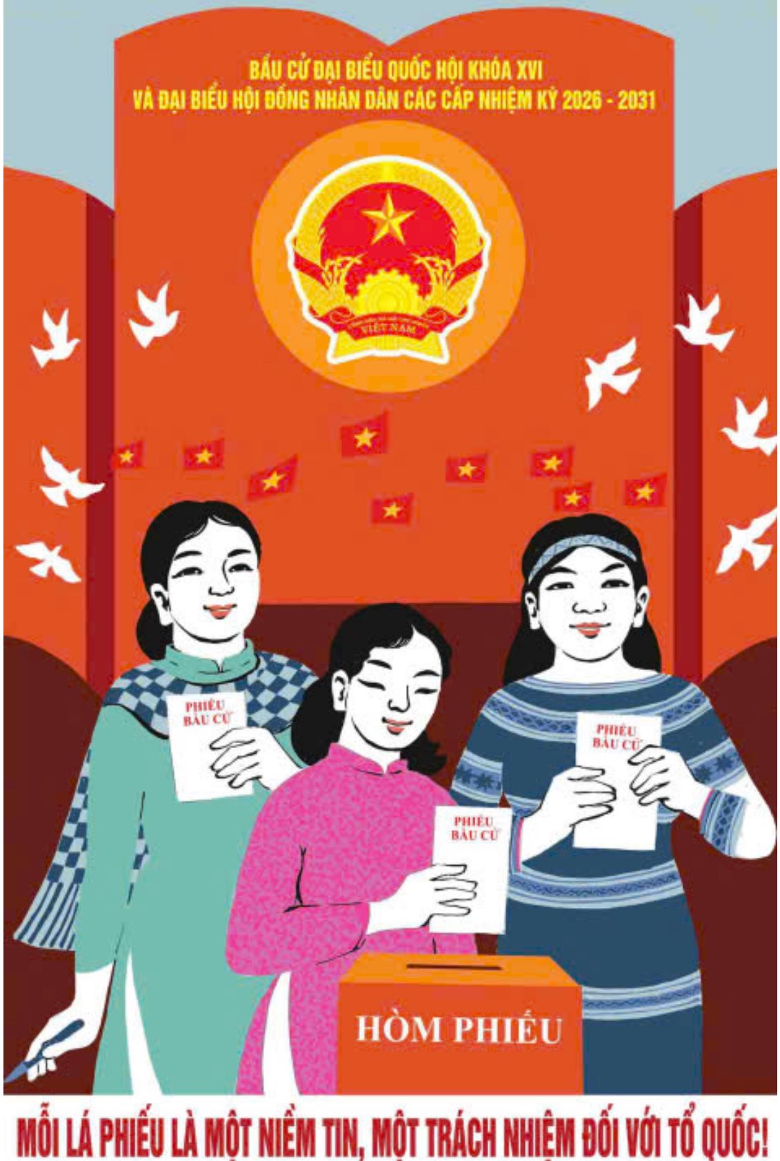 Cuộc bầu cử đại biểu Quốc hội khóa XVI và đại biểu Hội đồng nhân dân các cấp, nhiệm kỳ 2026 - 2031, là sự kiện chính trị trọng đại của đất nước, là ngày hội lớn của toàn dân, thể hiện quyền làm chủ, ý chí, và nguyện vọng của nhân dân, trong việc xây dựng Nhà nước pháp quyền xã hội chủ nghĩa, của dân, do dân và vì dân.
