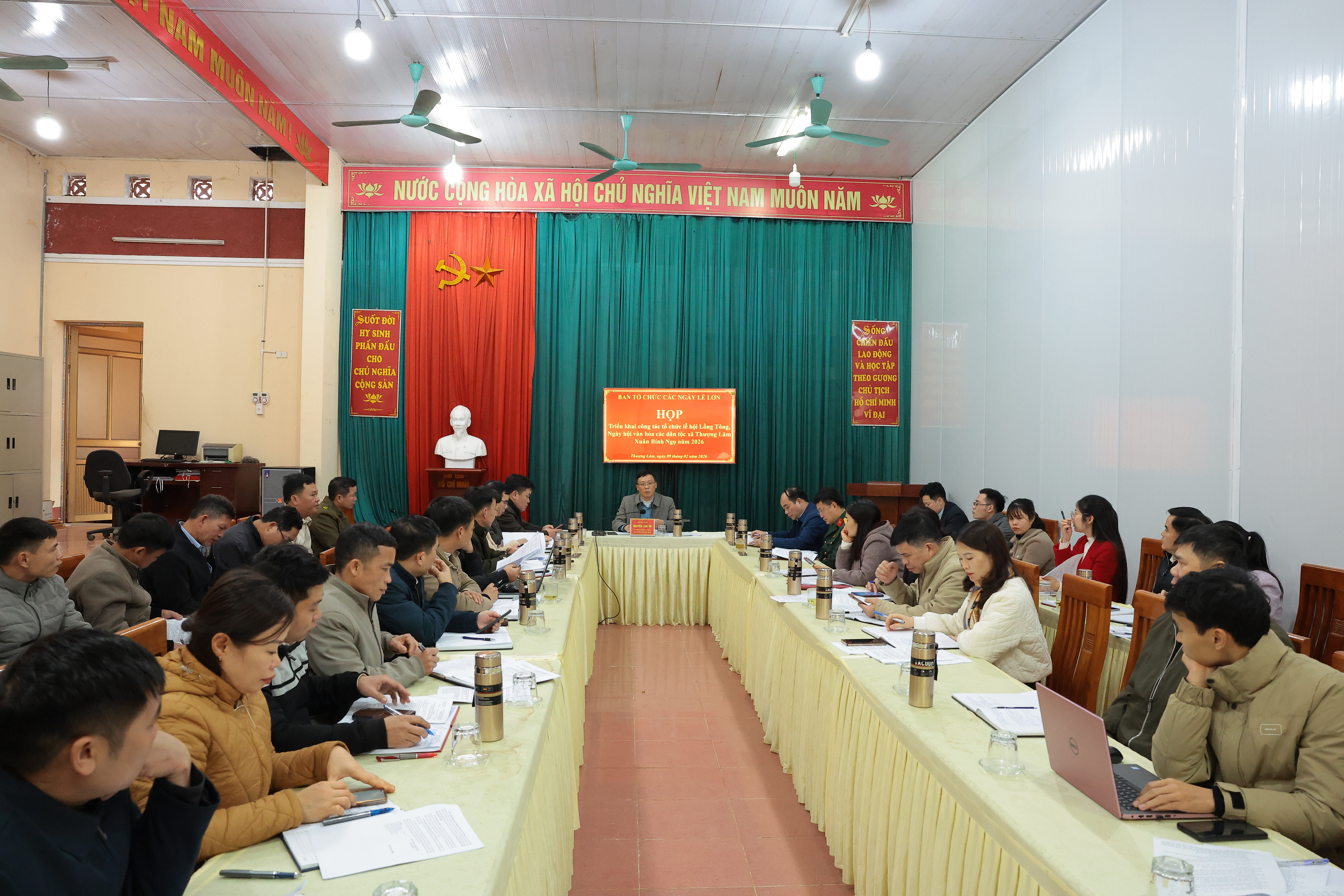 Họp triển khai các nội dung tổ chức “Lễ hội Lồng tồng và Ngày hội Văn hoá các dân tộc xã Thượng Lâm,  Xuân Bính Ngọ năm 2026