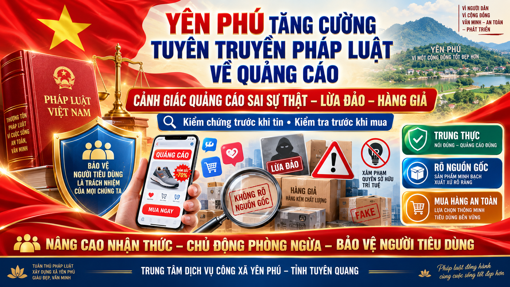 TĂNG CƯỜNG TUYÊN TRUYỀN PHÁP LUẬT VỀ QUẢNG CÁO, CẢNH GIÁC VỚI QUẢNG CÁO SAI SỰ THẬT, HÀNG GIẢ TRÊN MÔI TRƯỜNG MẠNG