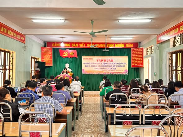 XÃ QUẢN BẠ. TẬP HUẤN CHUYỂN ĐỔI SỐ VÀ ỨNG DỤNG TRÍ TUỆ NHÂN TẠO AI