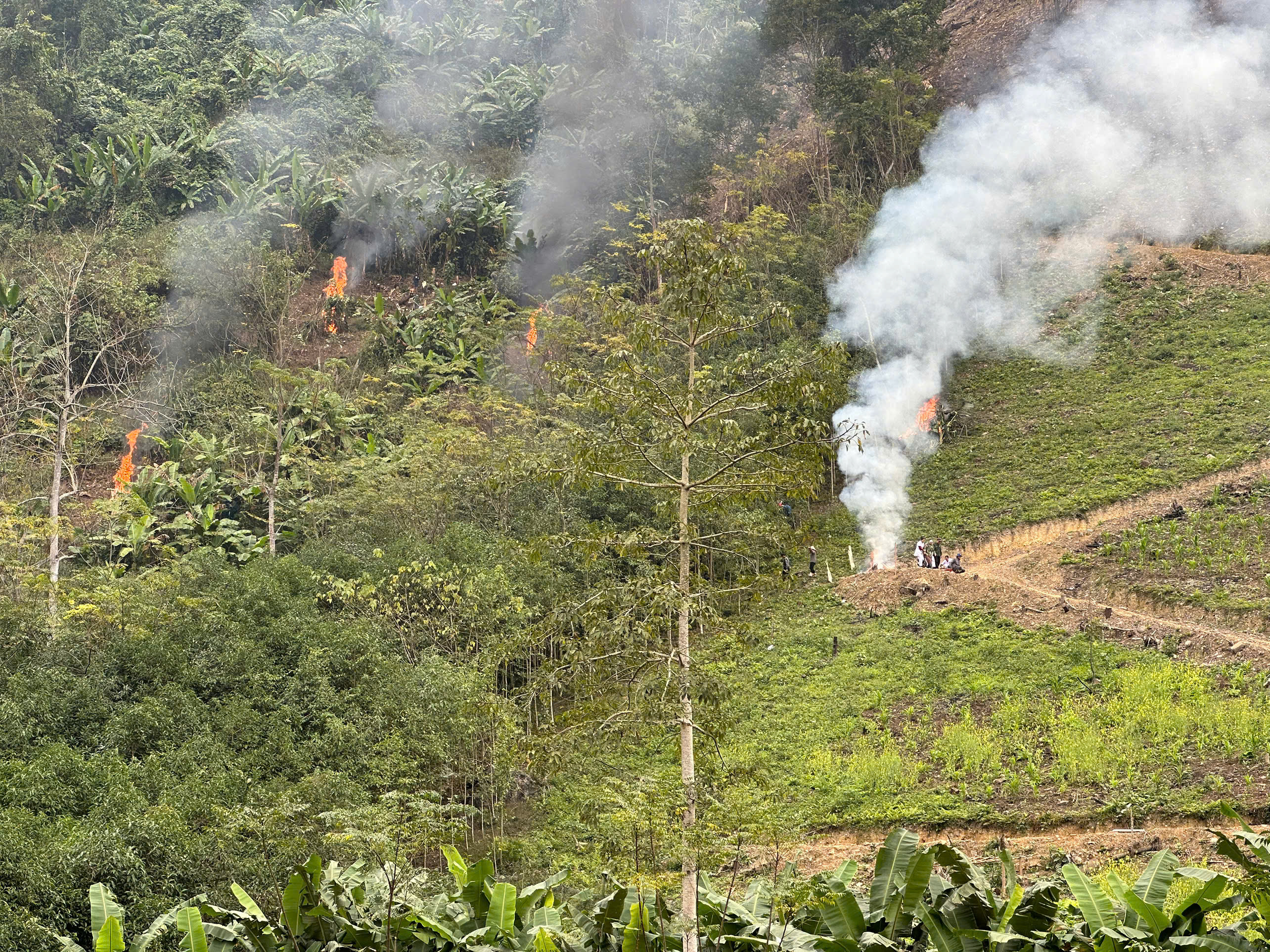 Xã Kiên Đài tổ chức thành công diễn tập phòng cháy, chữa cháy rừng và tìm kiếm cứu nạn, cứu hộ.