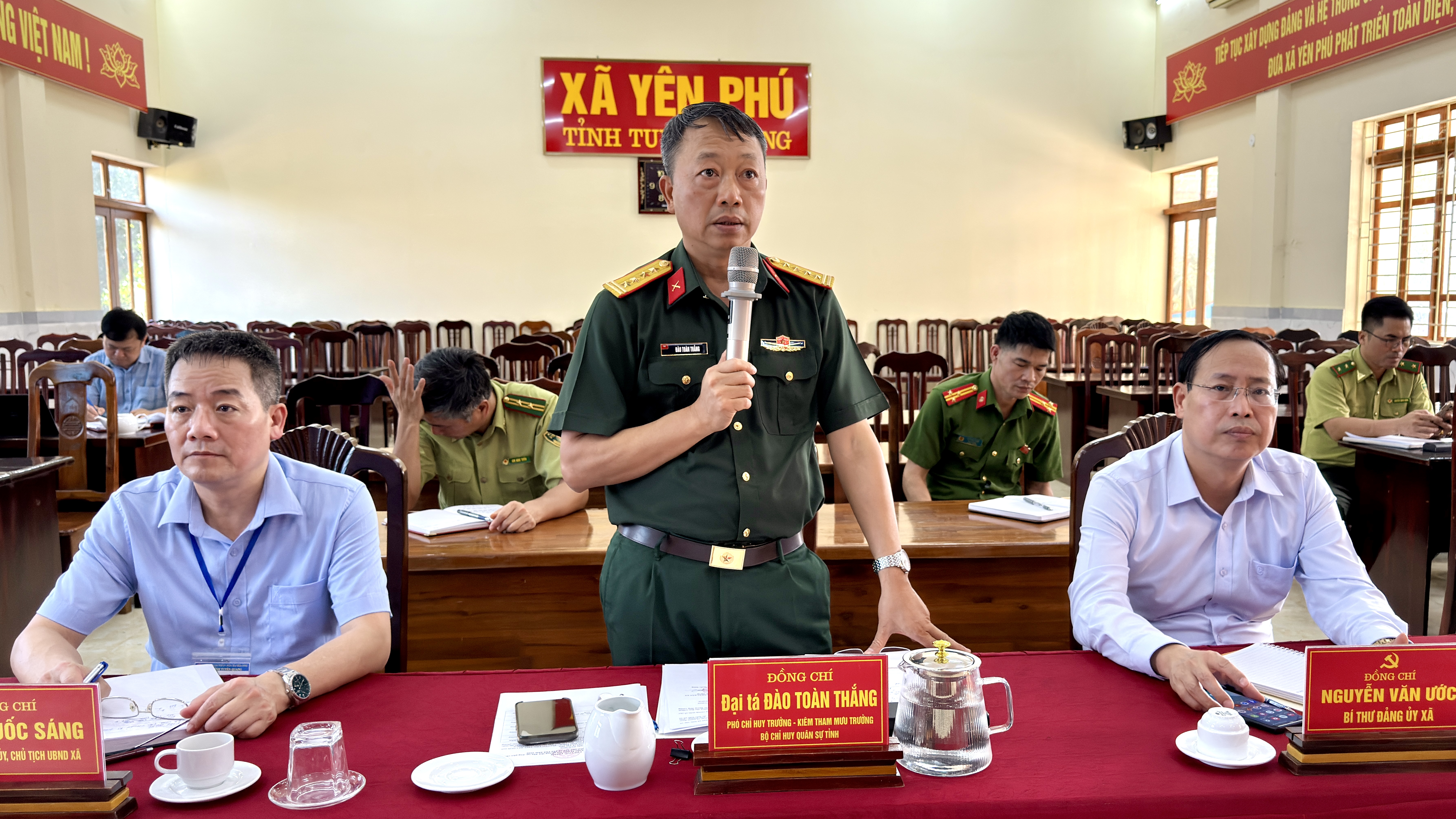 HỘI NGHỊ KIỂM TRA CÔNG TÁC CHUẨN BỊ DIỄN TẬP PHÒNG THỦ DÂN SỰ, ỨNG PHÓ CHÁY RỪNG VÀ TÌM KIẾM CỨU NẠN XÃ YÊN PHÚ NĂM 2026