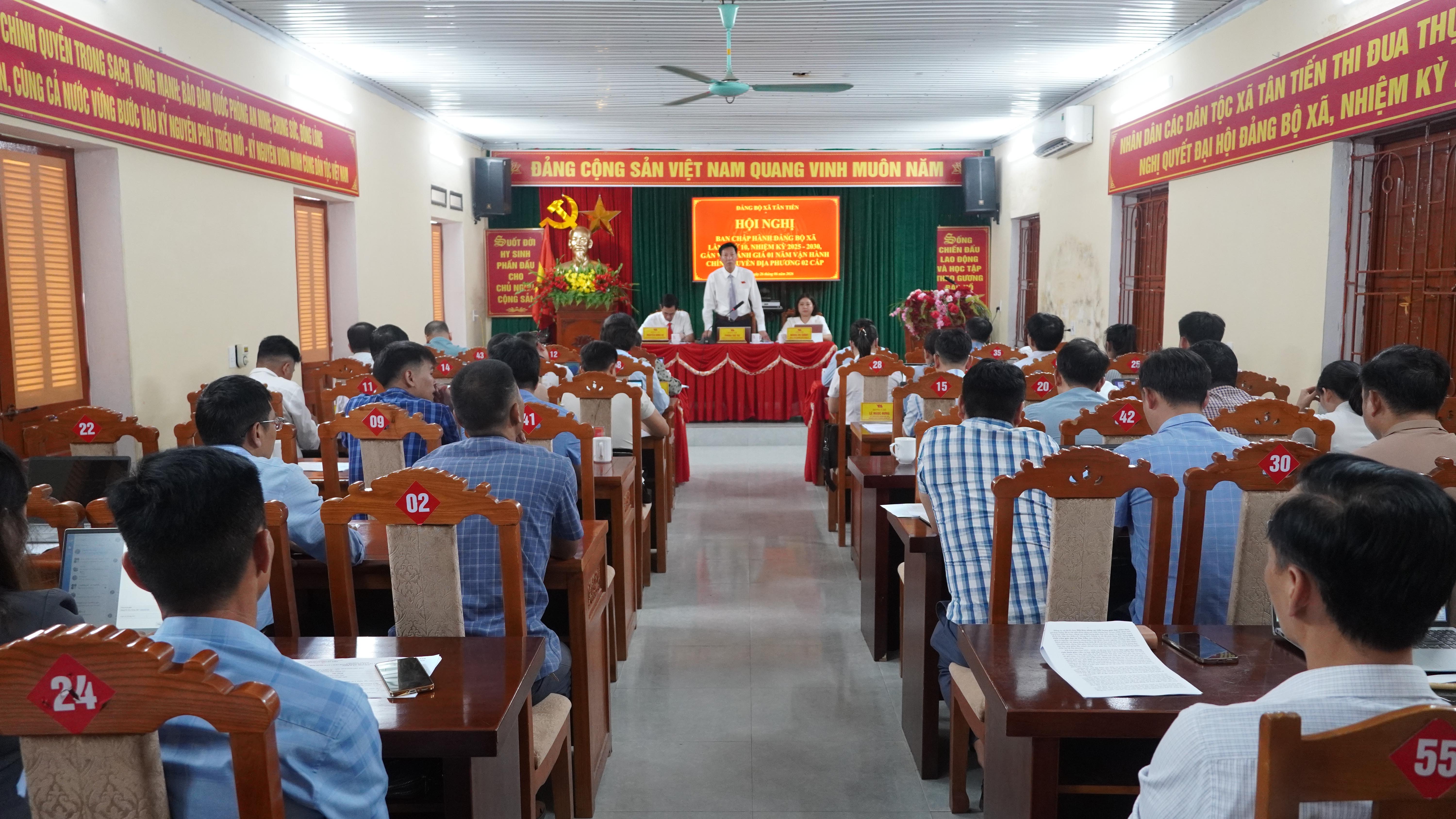 Hội nghị BCH đảng bộ xã Tân Tiến lần thứ 10, nhiệm kỳ 2025 - 2030