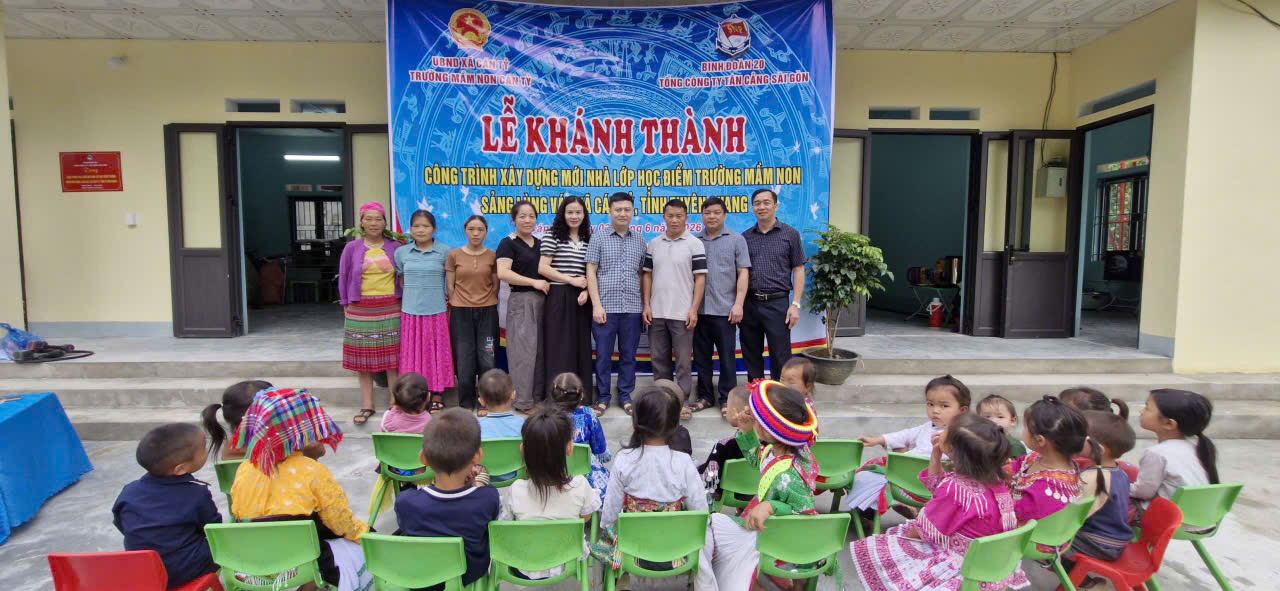 LỄ KHÁNH THÀNH CÔNG TRÌNH NHÀ LỚP HỌC ĐIỂM TRƯỜNG MẦM NON SẢNG LÙNG VÁI, XÃ CÁN TỶ