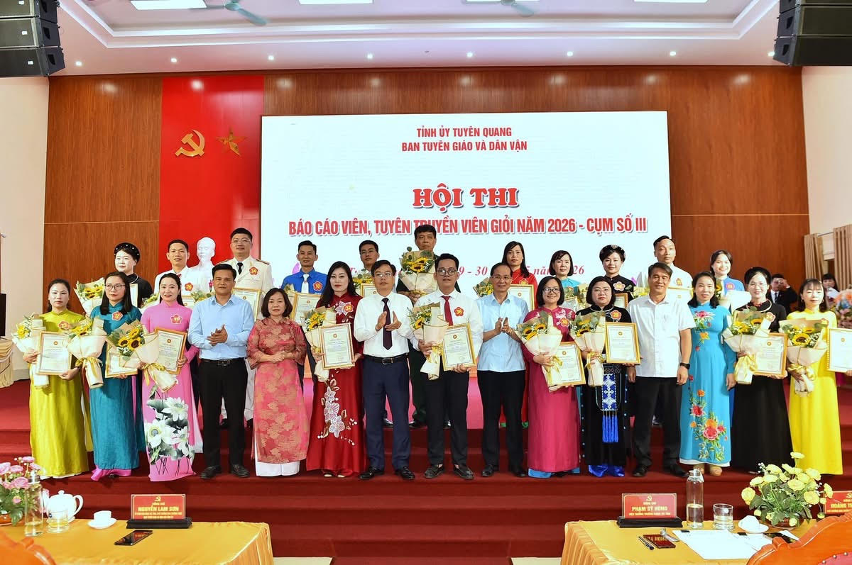 PHƯỜNG BÌNH THUẬN THAM GIA HỘI THI BÁO CÁO VIÊN GIỎI, TUYÊN TRUYỀN VIÊN GIỎI CỤM SỐ III NĂM 2026